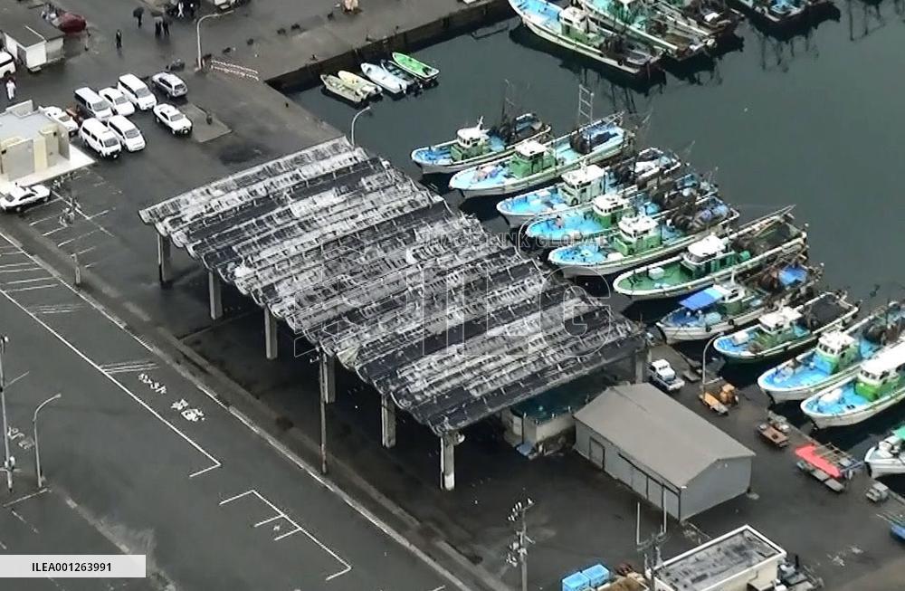 CORRECTED: Fishing port where Japan PM Kishida was attacked