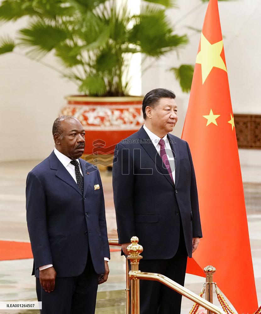 Leaders of China and Gabon