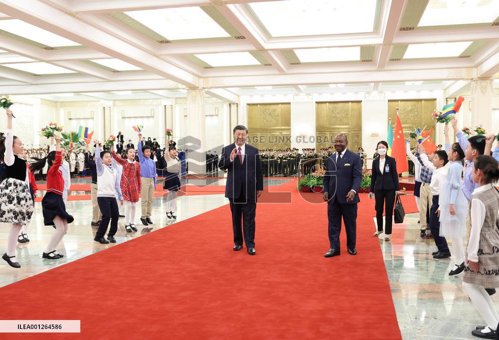 CHINA-BEIJING-XI JINPING-GABONESE PRESIDENT-TALKS (CN)