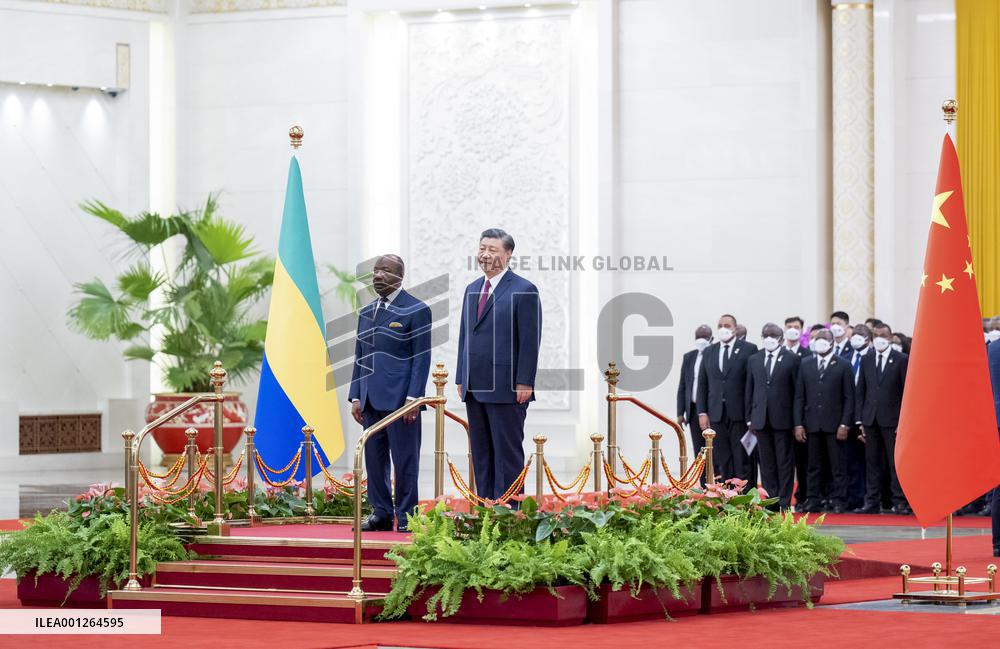 CHINA-BEIJING-XI JINPING-GABONESE PRESIDENT-TALKS (CN)