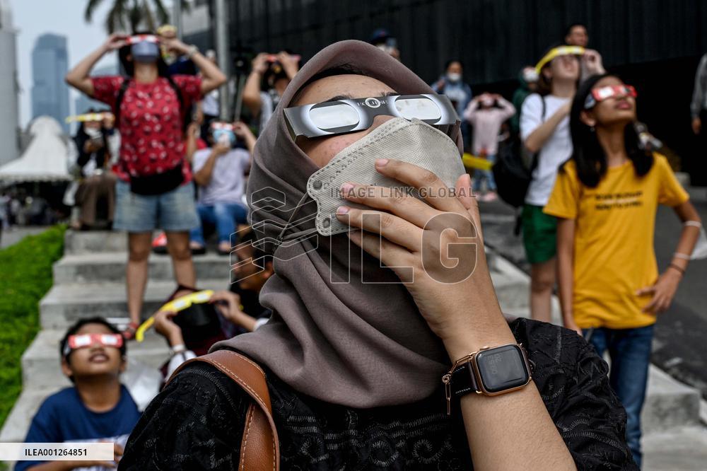 INDONESIA-JAKARTA-HYBRID SOLAR ECLIPSE