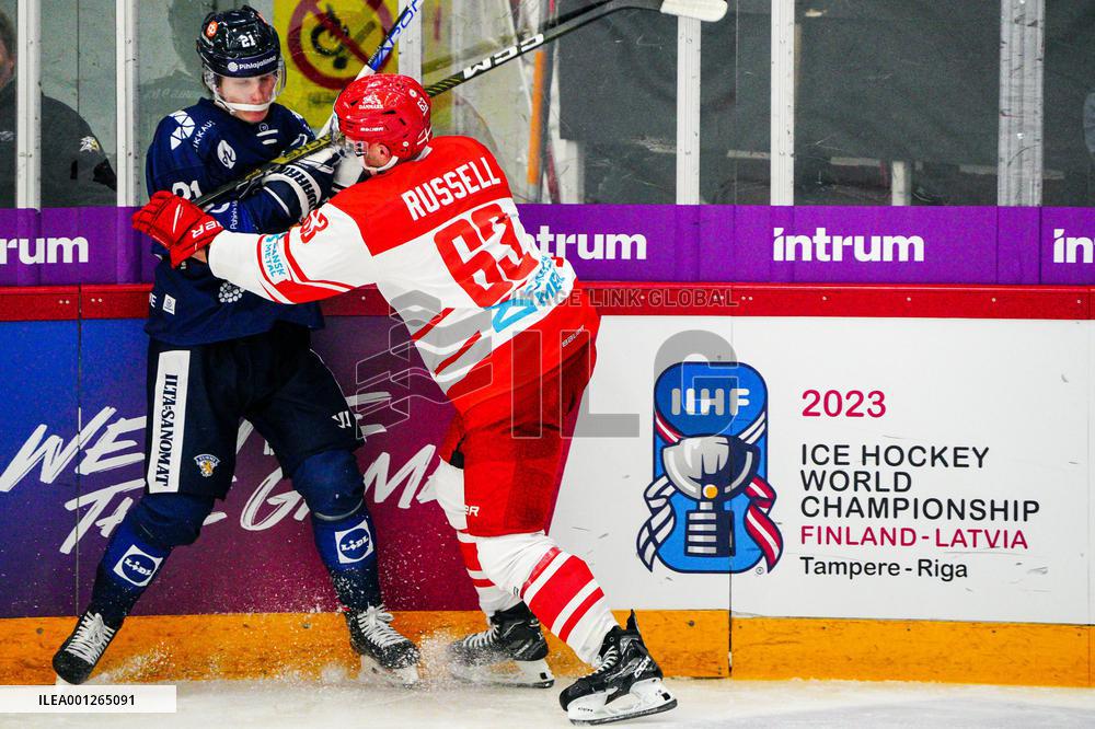 Ice hockey friendly match Finland vs Denmark