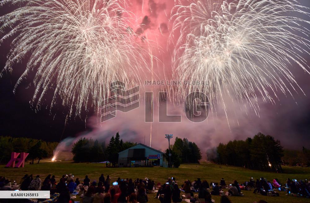 JAPAN-YAMANASHI-MOUNT FUJI-FIREWORKS SHOW