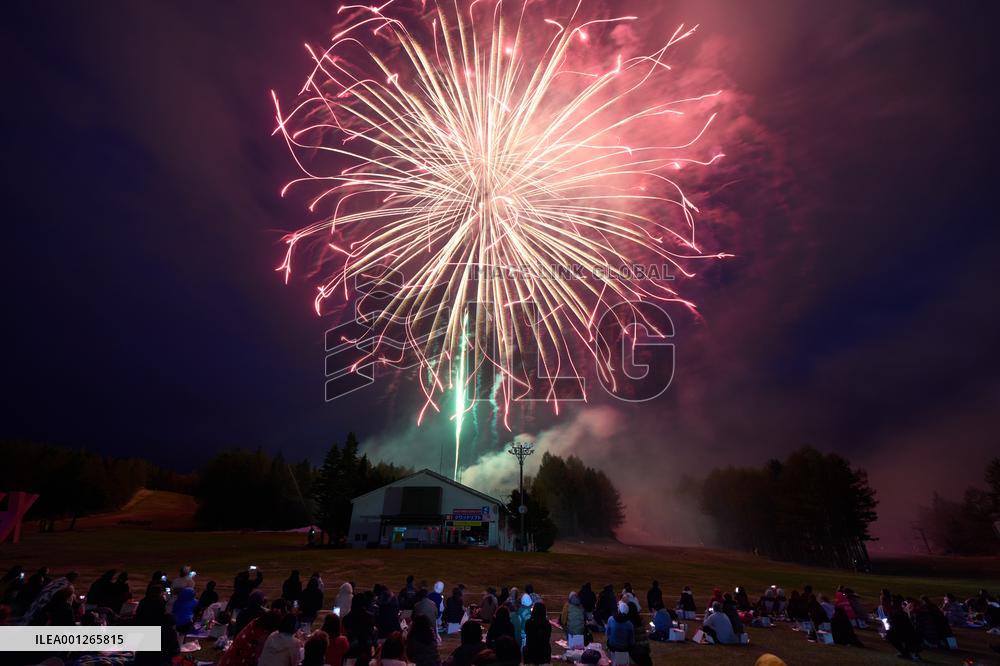 JAPAN-YAMANASHI-MOUNT FUJI-FIREWORKS SHOW