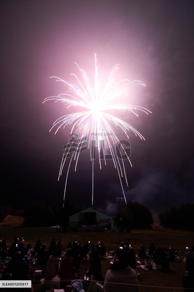 JAPAN-YAMANASHI-MOUNT FUJI-FIREWORKS SHOW
