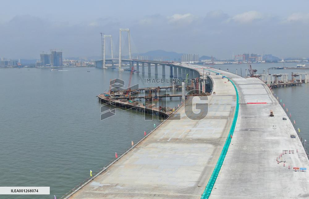 CHINA-GUANGDONG-LINGDINGYANG BRIDGE-CONSTRUCTION (CN)