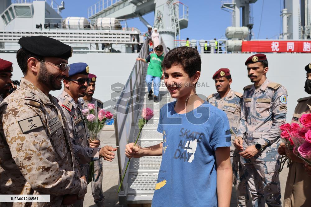 SAUDI ARABIA-JEDDAH-CHINESE NAVAL VESSELS-SUDAN-SECOND EVACUATION