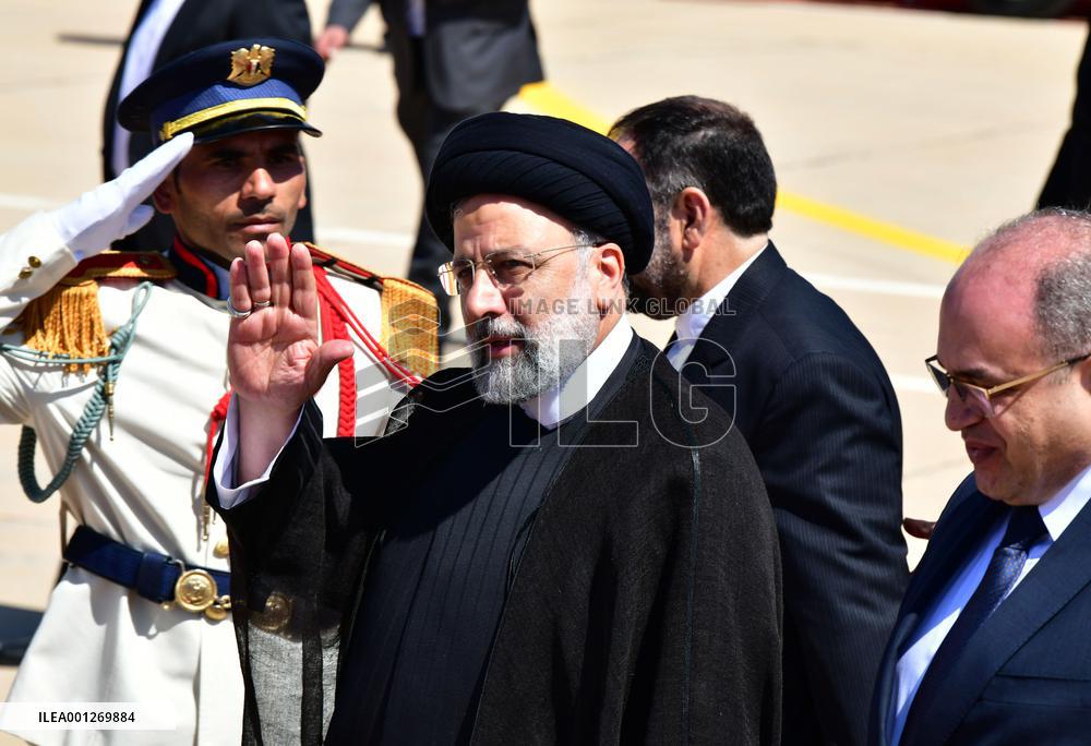 SYRIA-DAMASCUS-IRAN-PRESIDENT-VISIT