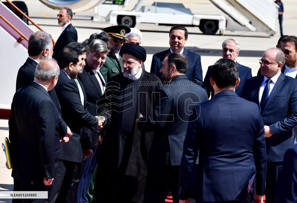 SYRIA-DAMASCUS-IRAN-PRESIDENT-VISIT