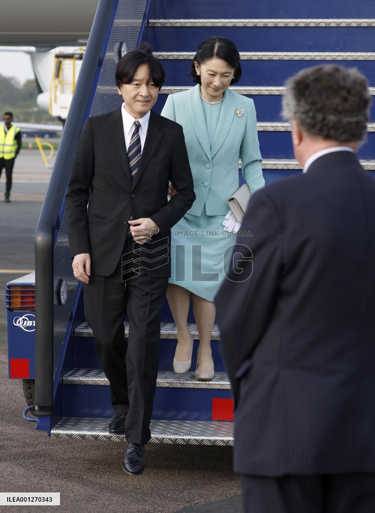 Japan crown prince arrives in London to attend king's coronation