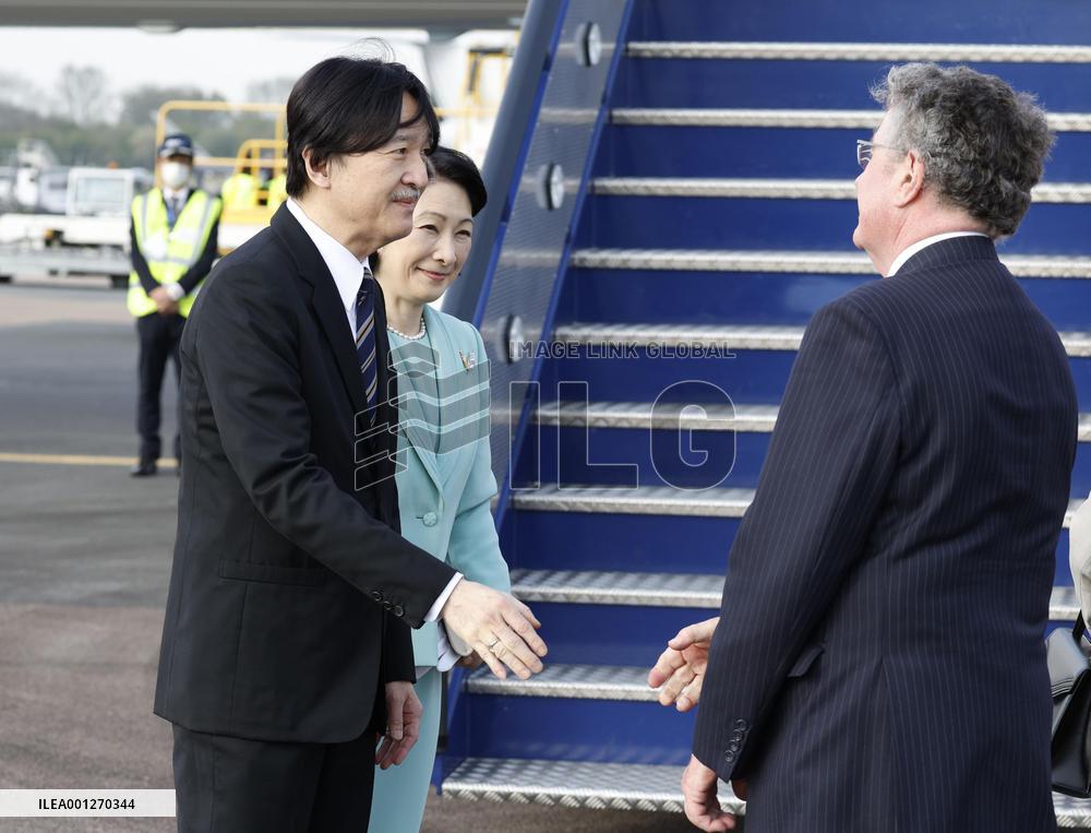 Japan crown prince arrives in London to attend king's coronation