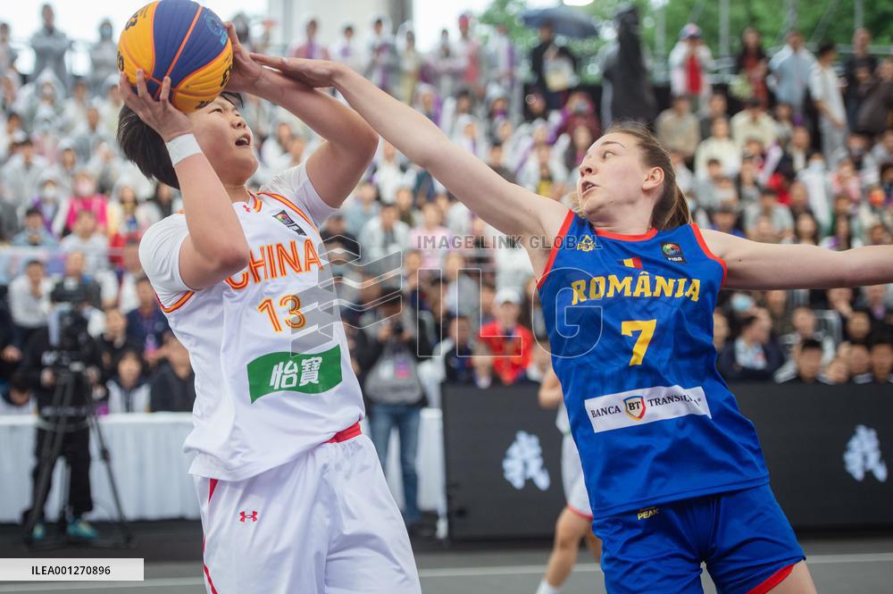 (SP)CHINA-WUHAN-3X3 BASKETBALL-FIBA WOMEN'S SERIES-CHINA VS ROMANIA (CN)