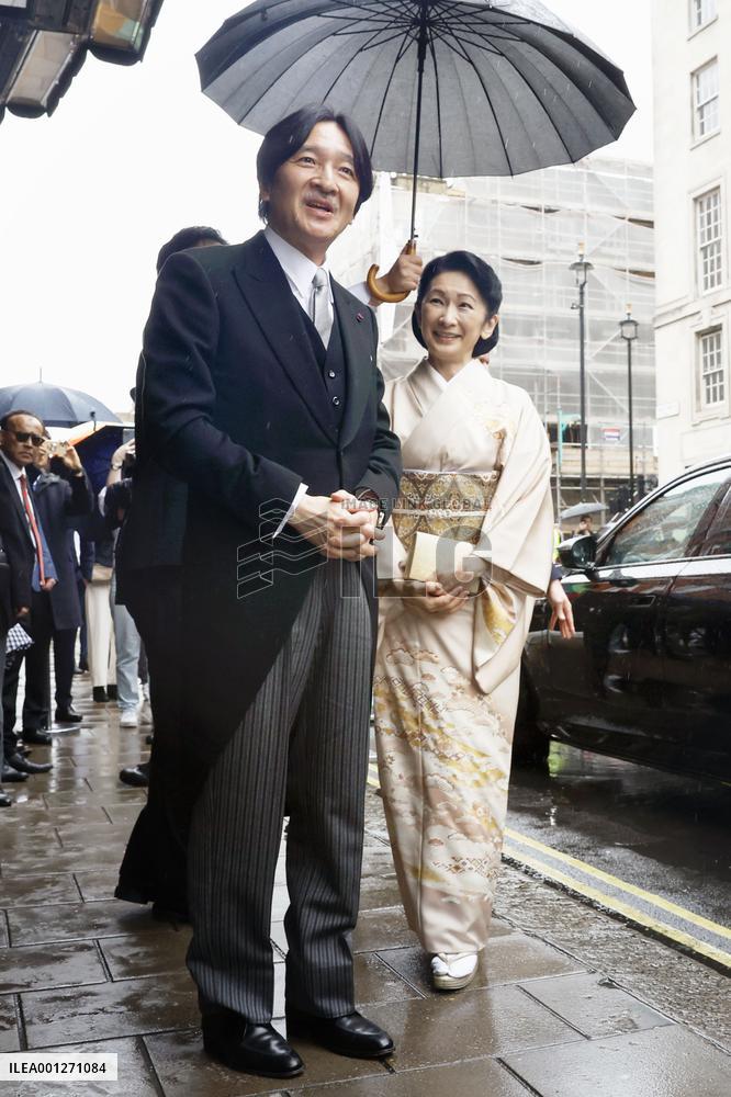 Japan crown prince in London for coronation