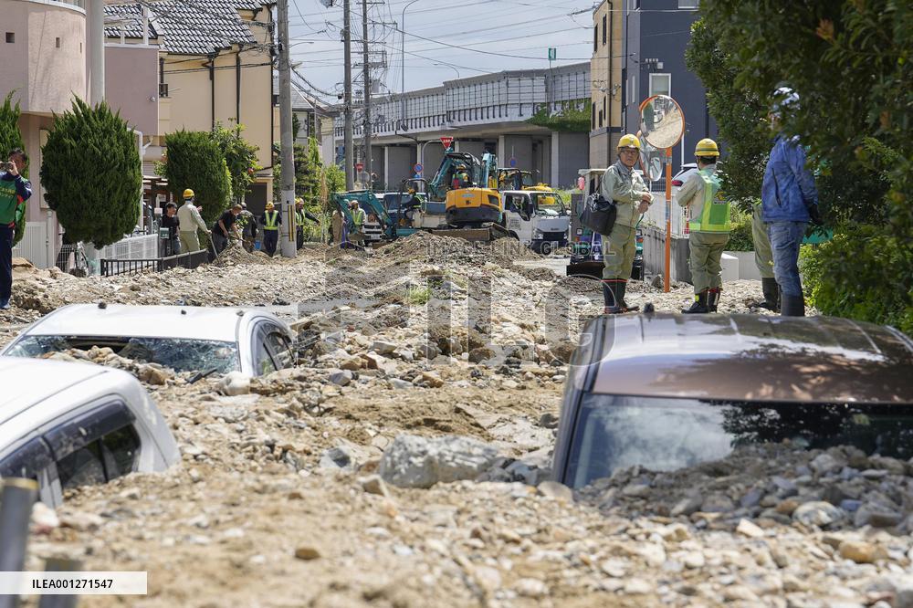 Aftermath of heavy rain in western Japan