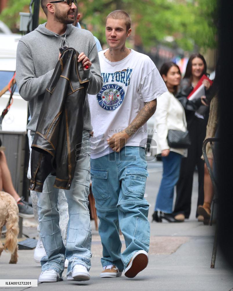 Justin Bieber out in New York