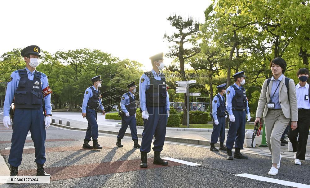 Security tightened in Hiroshima ahead of G-7 summit