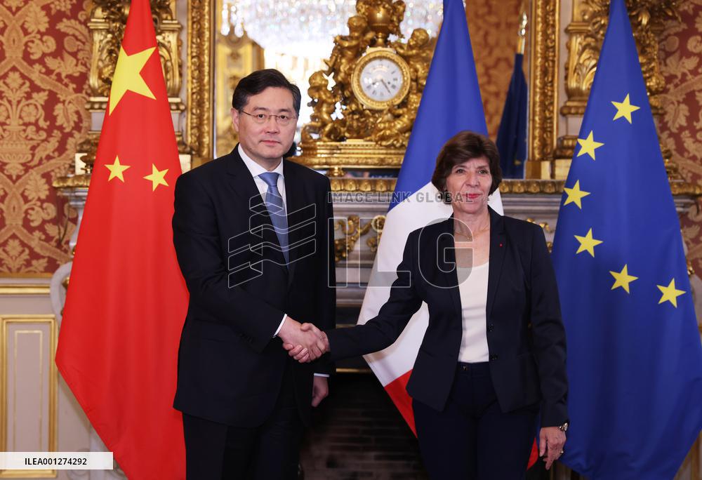 FRANCE-PARIS-FM-CHINA-QIN GANG-MEETING