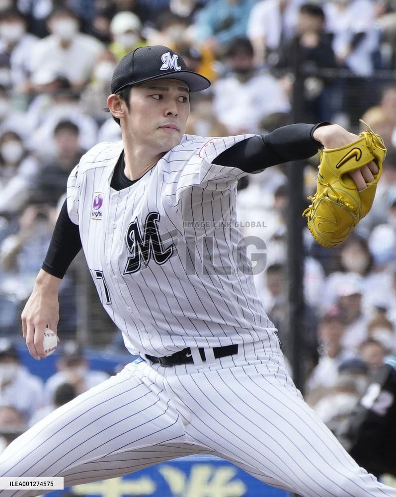 Baseball: Lotte pitcher Roki Sasaki