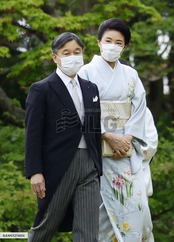 Japan imperial family at garden party