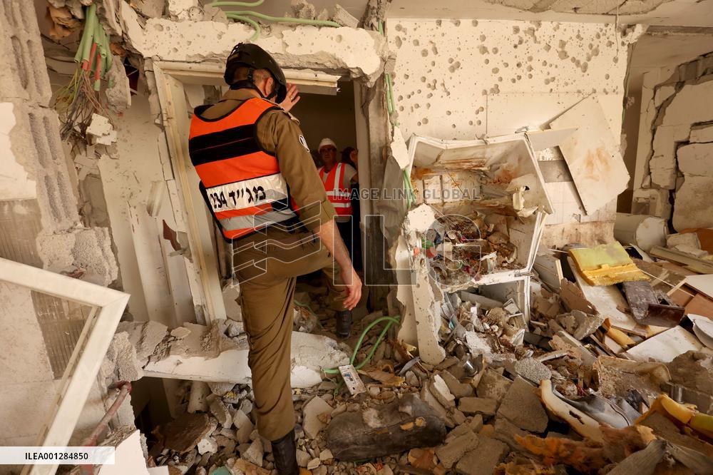 ISRAEL-REHOVOT-ROCKETS ATTACK-AFTERMATH