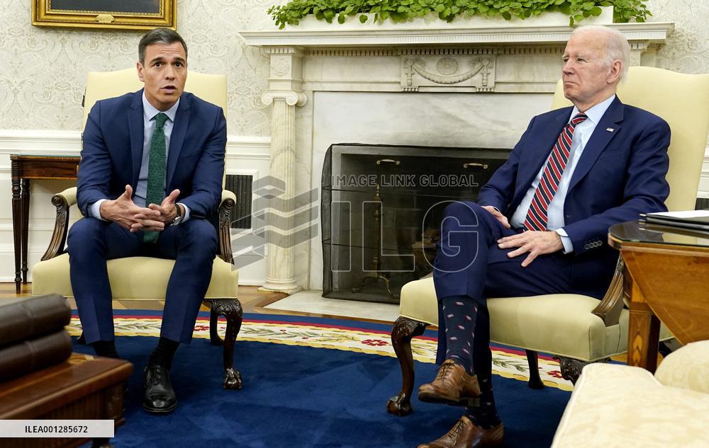 Biden Meets President Sanchez of Spain