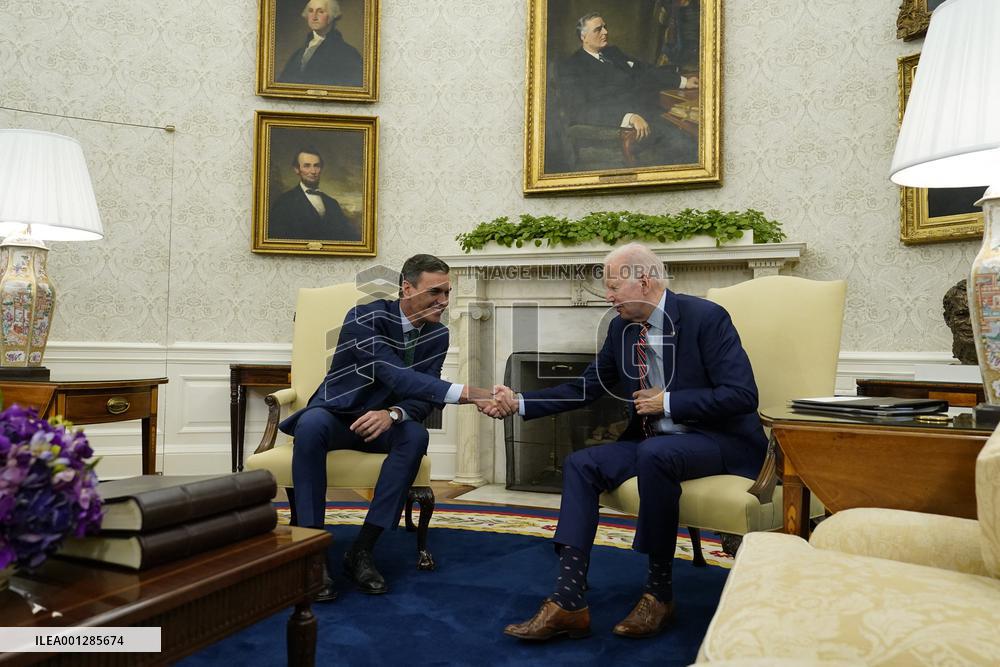 Biden Meets President Sanchez of Spain