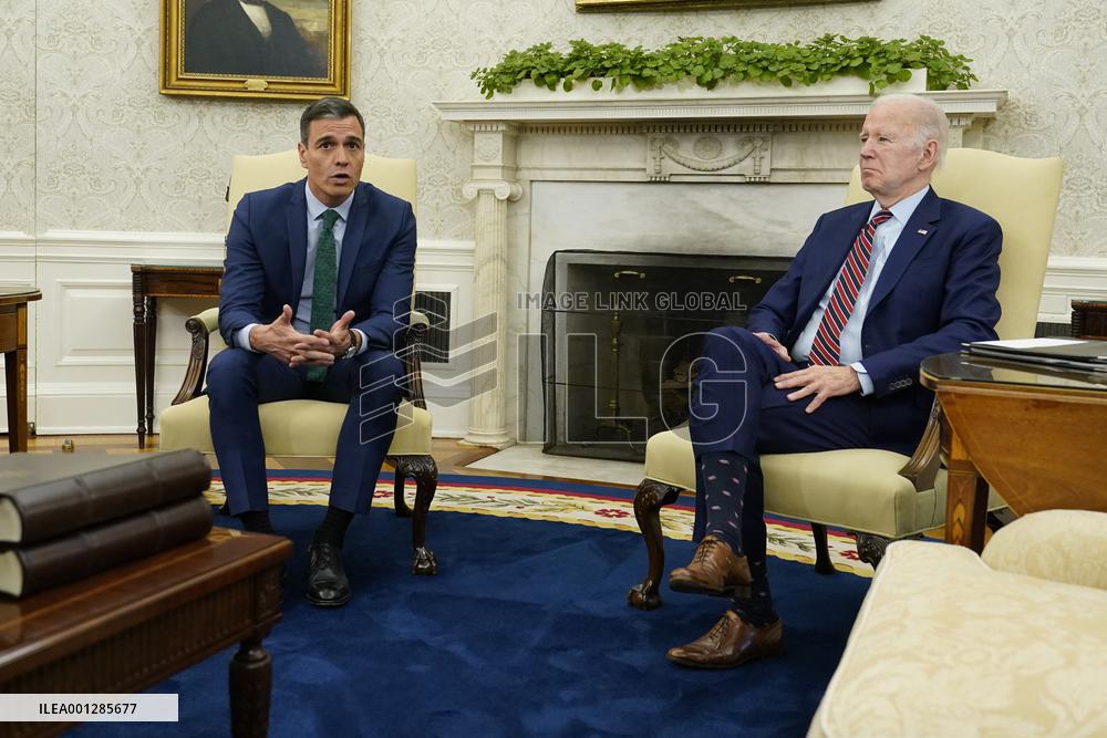 Biden Meets President Sanchez of Spain