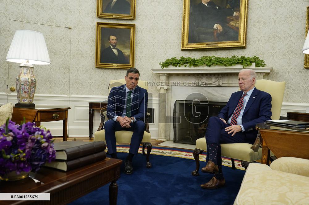 Biden Meets President Sanchez of Spain