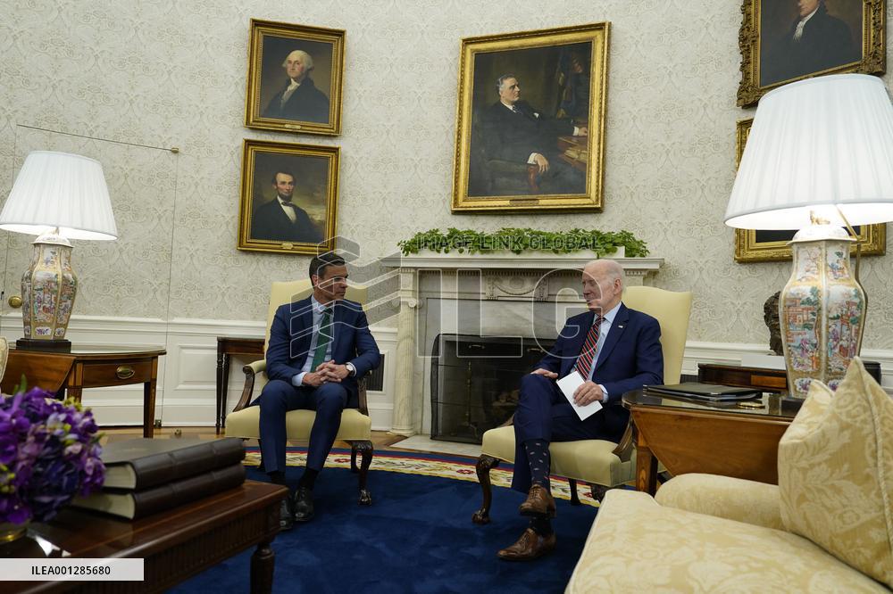 Biden Meets President Sanchez of Spain
