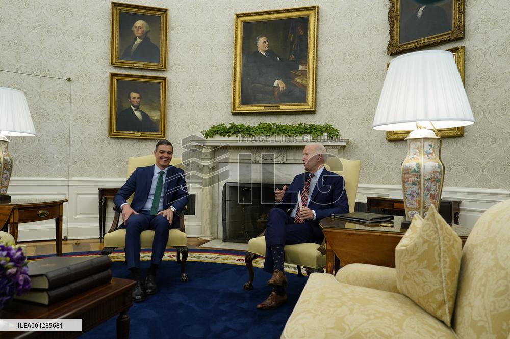 Biden Meets President Sanchez of Spain