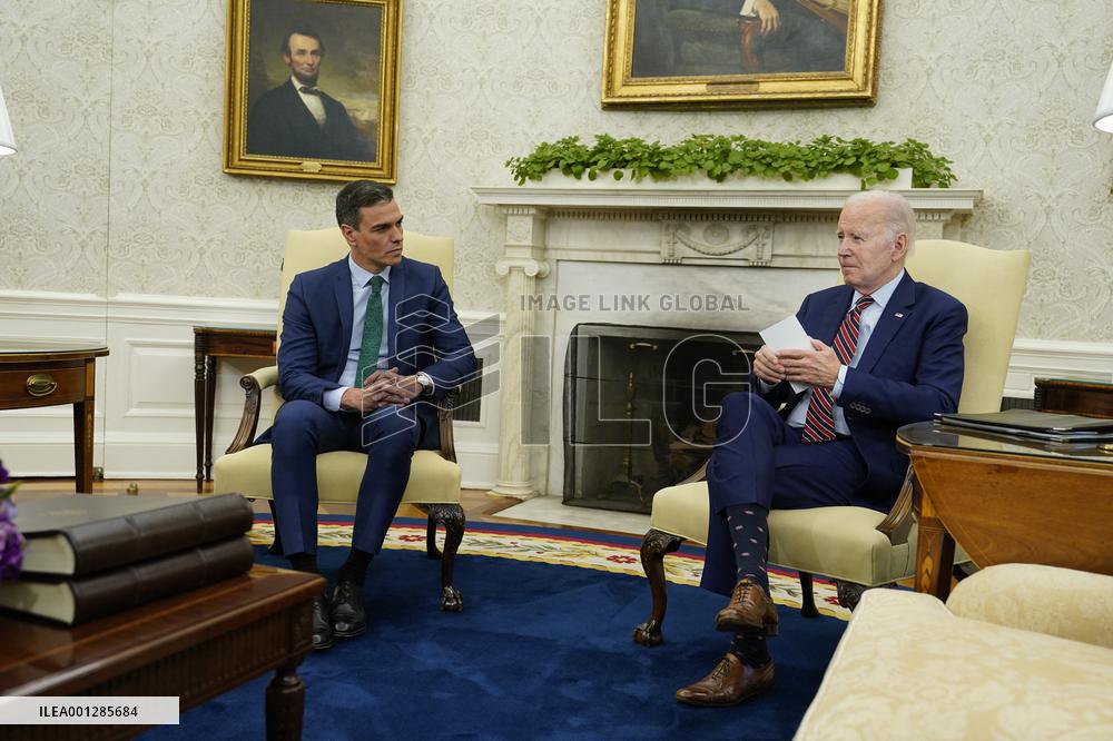 Biden Meets President Sanchez of Spain