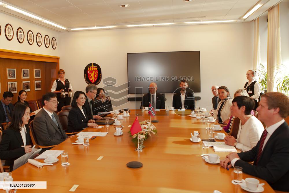 NORWAY-OSLO-CHINA-QIN GANG-NORWEGIAN PARLIAMENT MEMBERS-MEETING