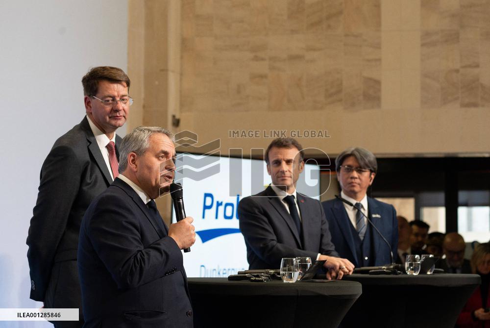 President Macron meets Representatives of ProLogium - Dunkirk