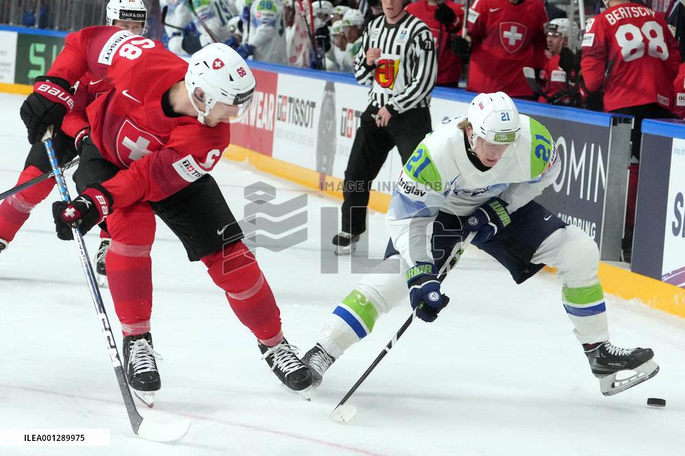 (SP)LATVIA-RIGA-2023 IIHF ICE HOCKEY WORLD CHAMPIONSHIP-SLOVENIA VS SWITZERLAND