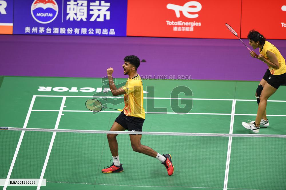 (SP)CHINA-SUZHOU-BADMINTON-SUDIRMAN CUP-TPE VS IND (CN)