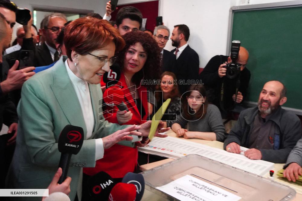 Aksener during the Presidential And Parliamentary Elections - Istanbul