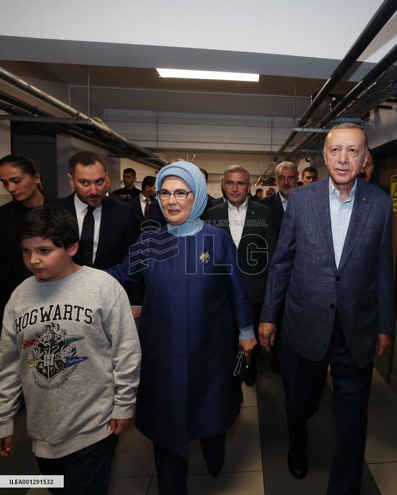 Erdogan Votes during Presidential And Parliamentary Elections - Istanbul