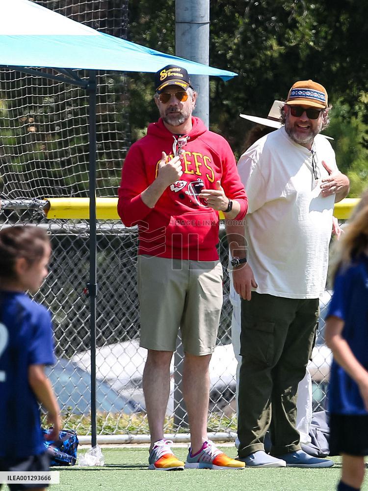 Jason Sudeikis At Son's Soccer Practice - LA