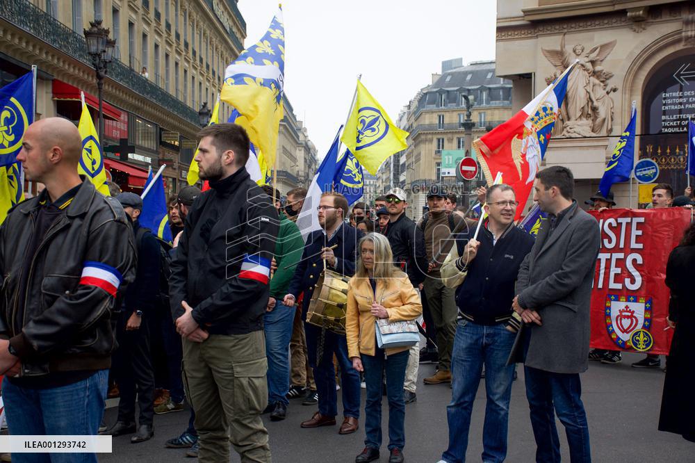 Rally Of The Far-Right Monarchist Movement Action Française - Paris