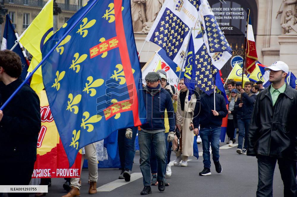 Rally Of The Far-Right Monarchist Movement Action Française - Paris