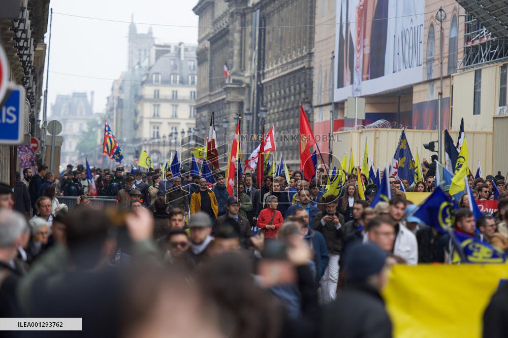 Rally Of The Far-Right Monarchist Movement Action Française - Paris