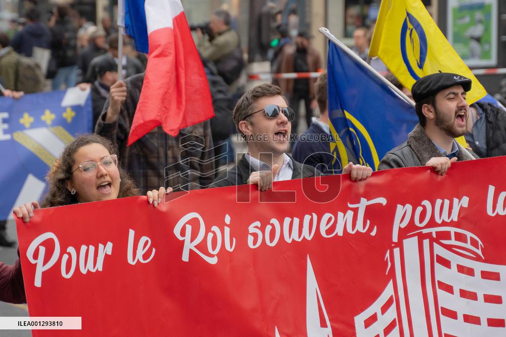 Rally Of The Far-Right Monarchist Movement Action Française - Paris