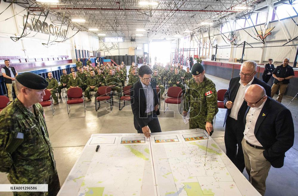 Justin Trudeau Visits Armed Forces - Edmonton