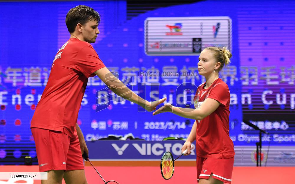 (SP)CHINA-SUZHOU-BADMINTON-SUDIRMAN CUP-DEN VS EGY(CN)