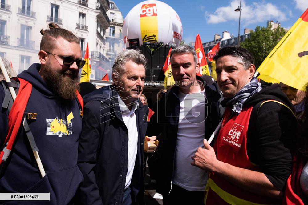 Trade Union Rally At The Ministry Of Transport - Paris