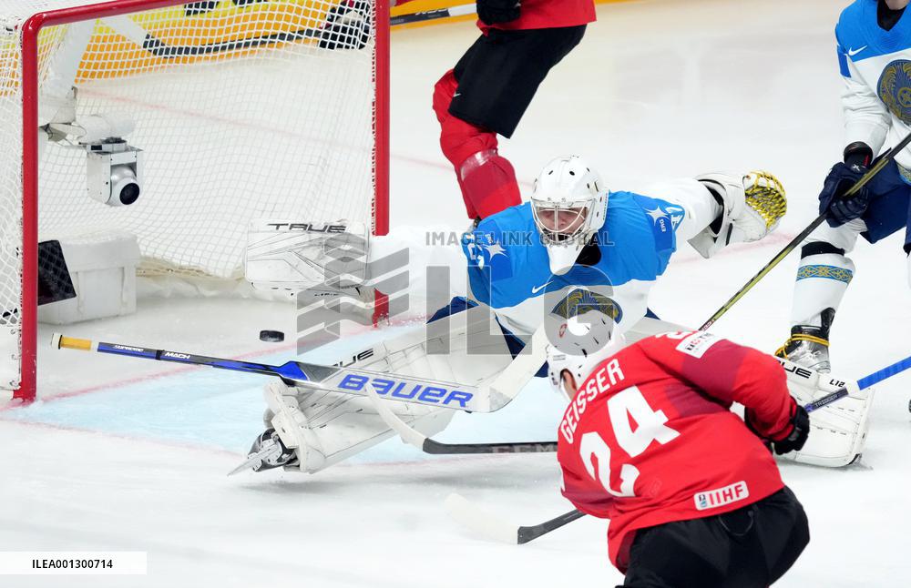 (SP)LATVIA-RIGA-2023 IIHF ICE HOCKEY WORLD CHAMPIONSHIP-SWITZERLAND VS KAZAKHSTAN