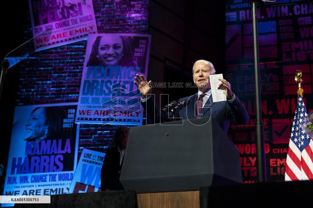 President Joe Biden Attends Emily’s List Gala - Washington