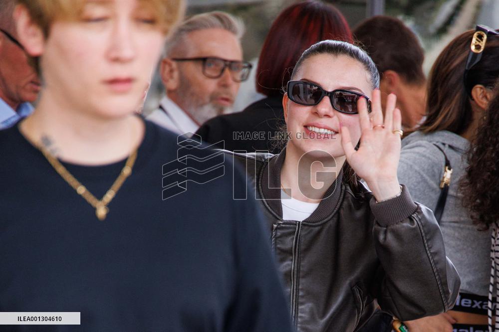 Cannes - Clara Marz Outside Martinez Hotel