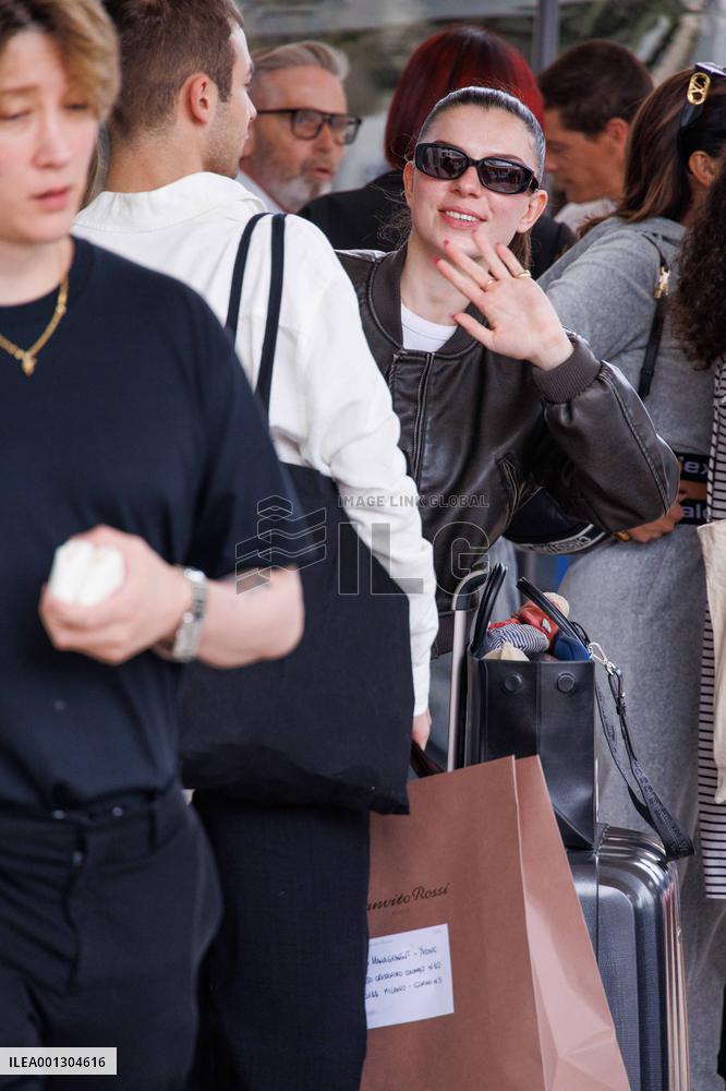Cannes - Clara Marz Outside Martinez Hotel