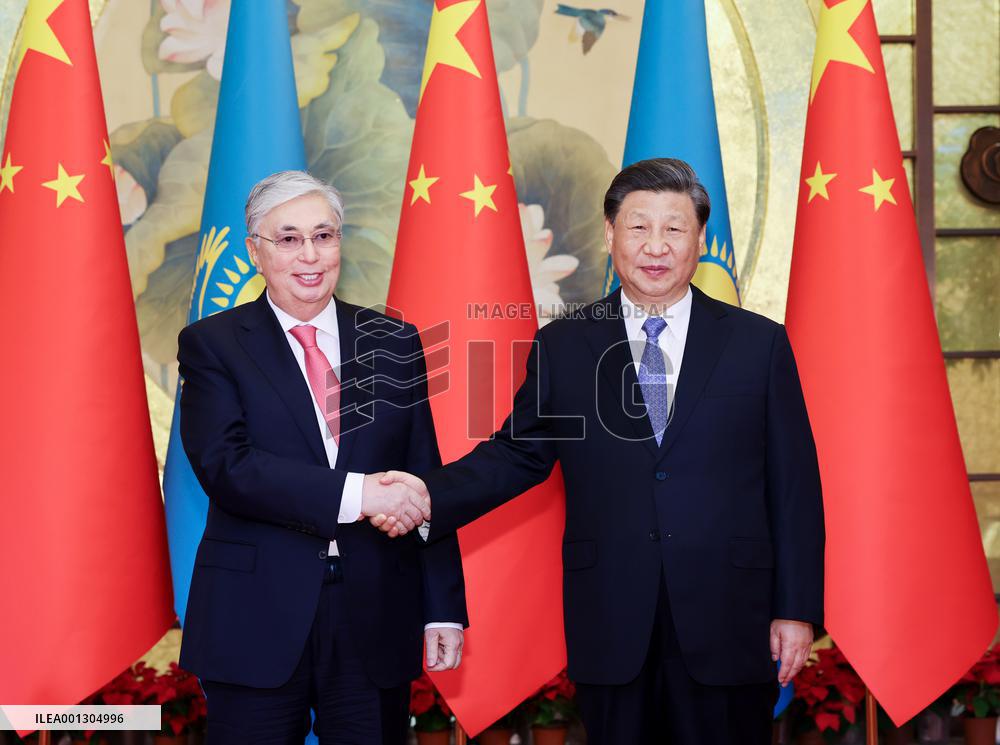 CHINA-SHAANXI-XI'AN-XI JINPING-KAZAKH PRESIDENT-TALKS (CN)